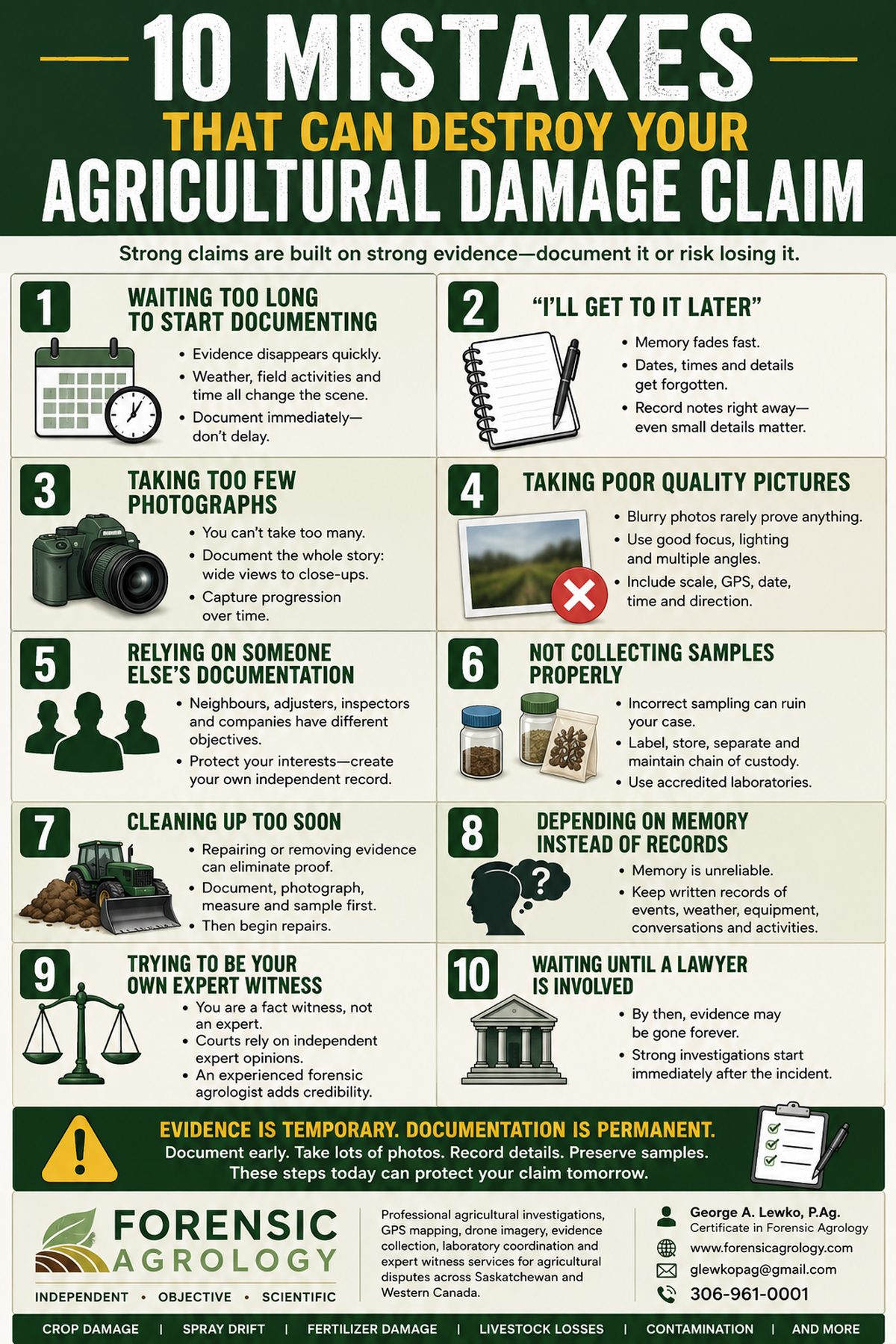 Top 10 Mistakes That Destroy Agricultural Damage Claims